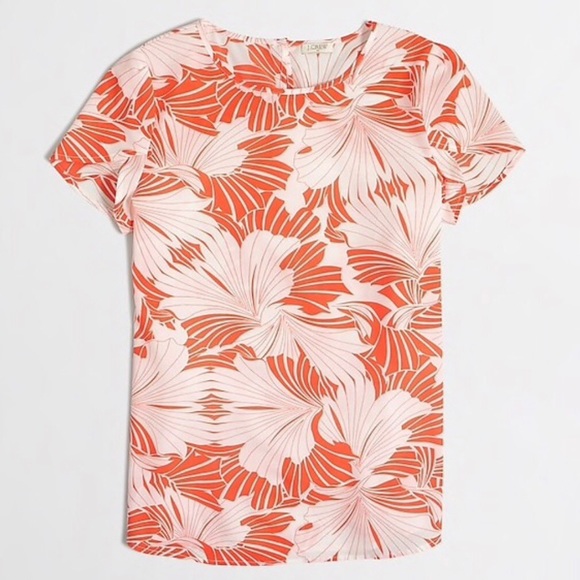 J. Crew Tops - j crew floral print tulip sleeve blouse